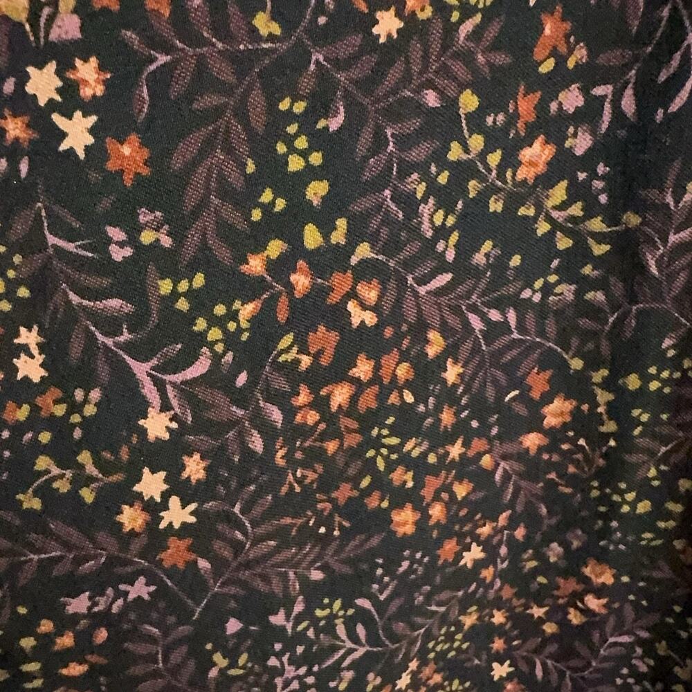 Jules & Leopold Dress Pants Sz XL Black Floral Ponte High Waist Tie Belt Ankle - Picture 9 of 10